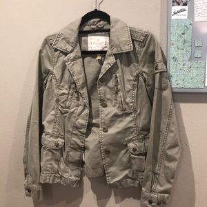 American Eagle Green Denim Jacket